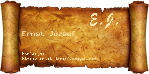 Ernst József névjegykártya