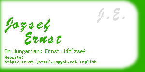 jozsef ernst business card